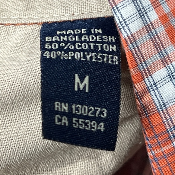 Wrangler Cowboy Rockabilly Wrinkle Resist Plaid Short Sleeve Mens Button Down - Picture 6 of 6